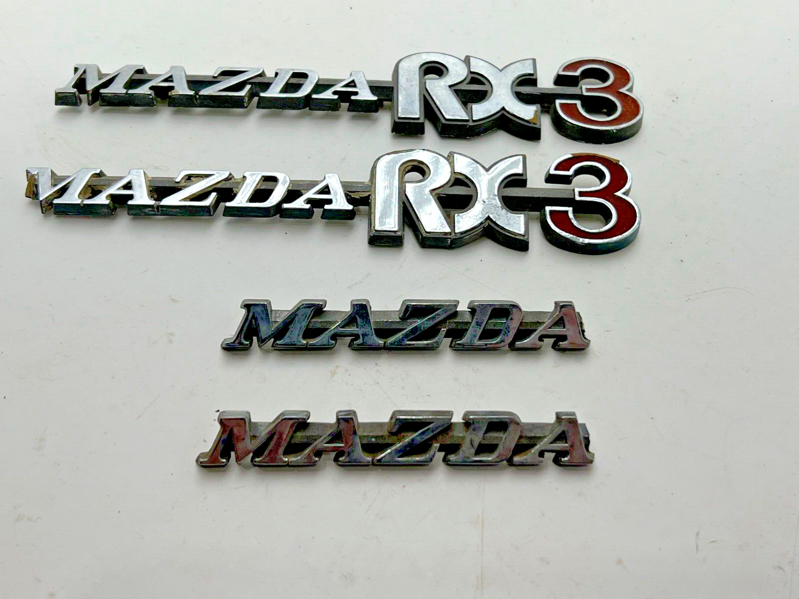 1971-1978 Mazda RX3 Emblems Rear Quarter Panel Badge Back Ornament Pair