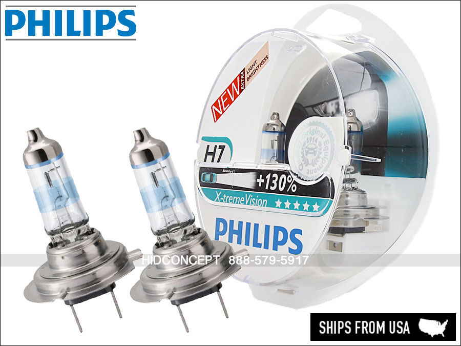 NEW Authentic H7 Philips X-treme Vision +130% 12972XV+S2 Halogen Headlight bulbs