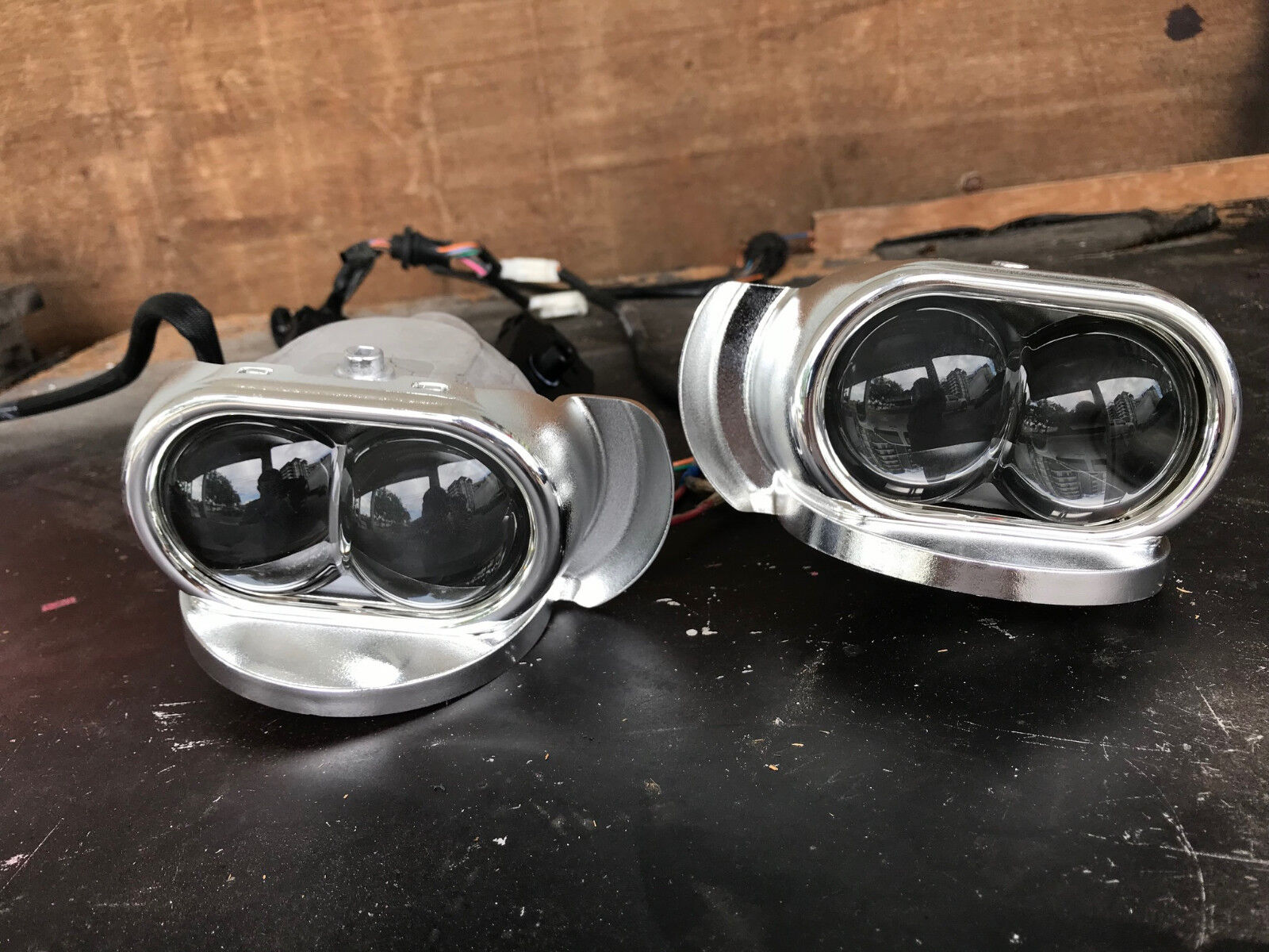 JDM Nissan CIMA F50 q45 v8 Kouki headlights HID twin projector lense retrofit 