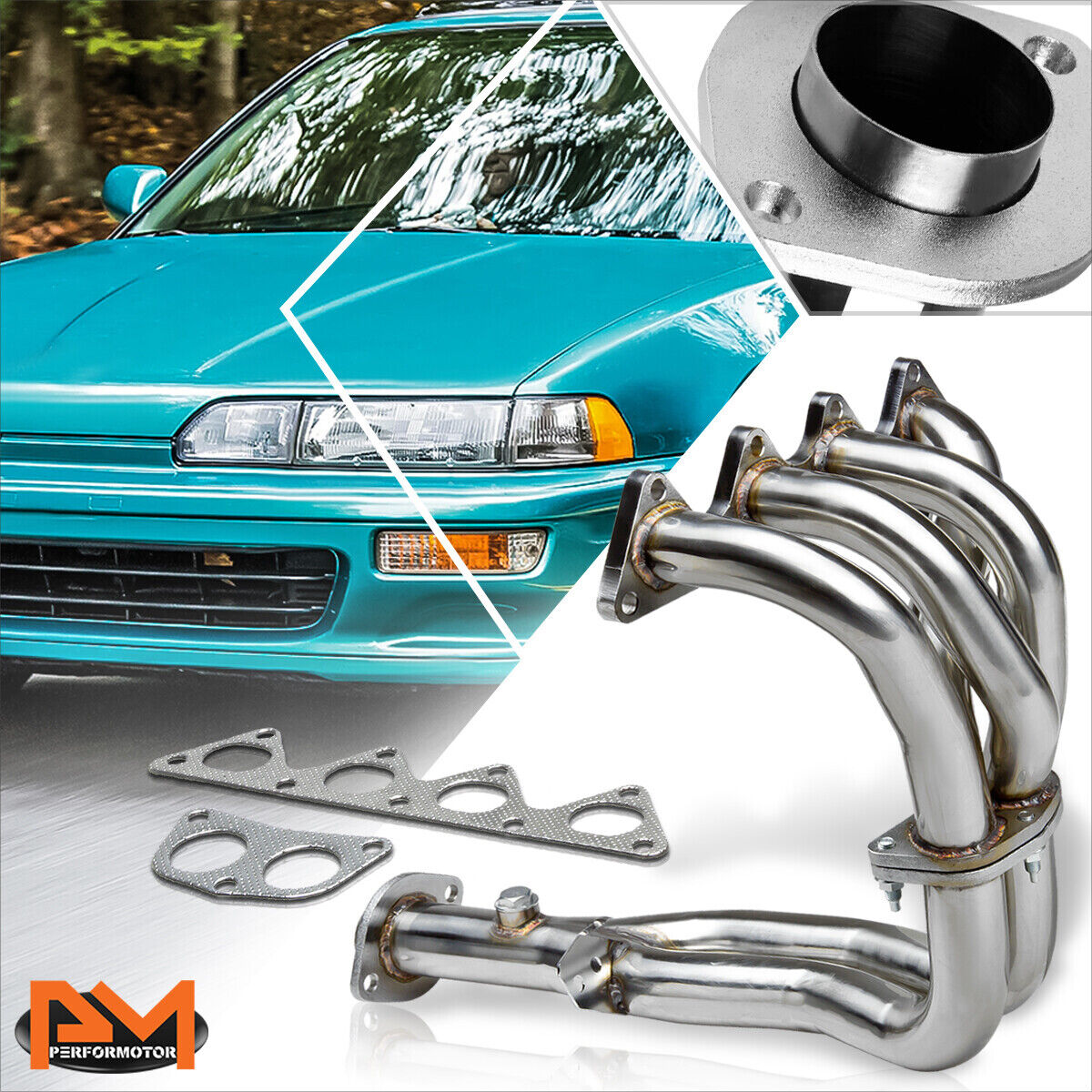For 92-93 Acura Integra 1.8 RS/LS/GS B16/18 Stainless Steel 4-2-1 Exhaust Header