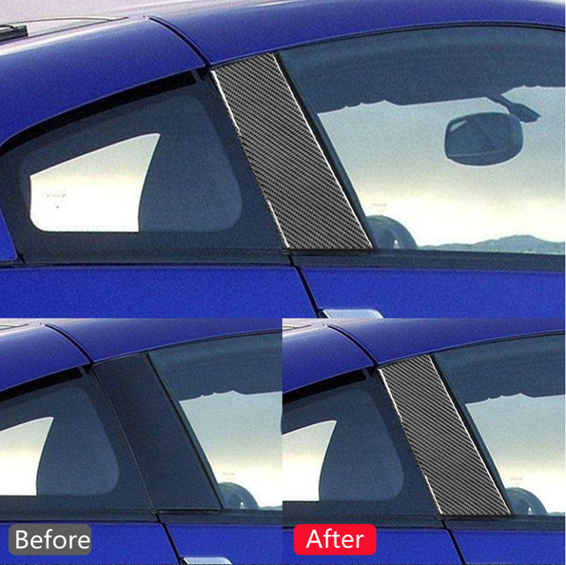 Carbon Fiber Door Trim B-Pillar Panel Cover For 03-06 Nissan 350Z Z33 Coupe