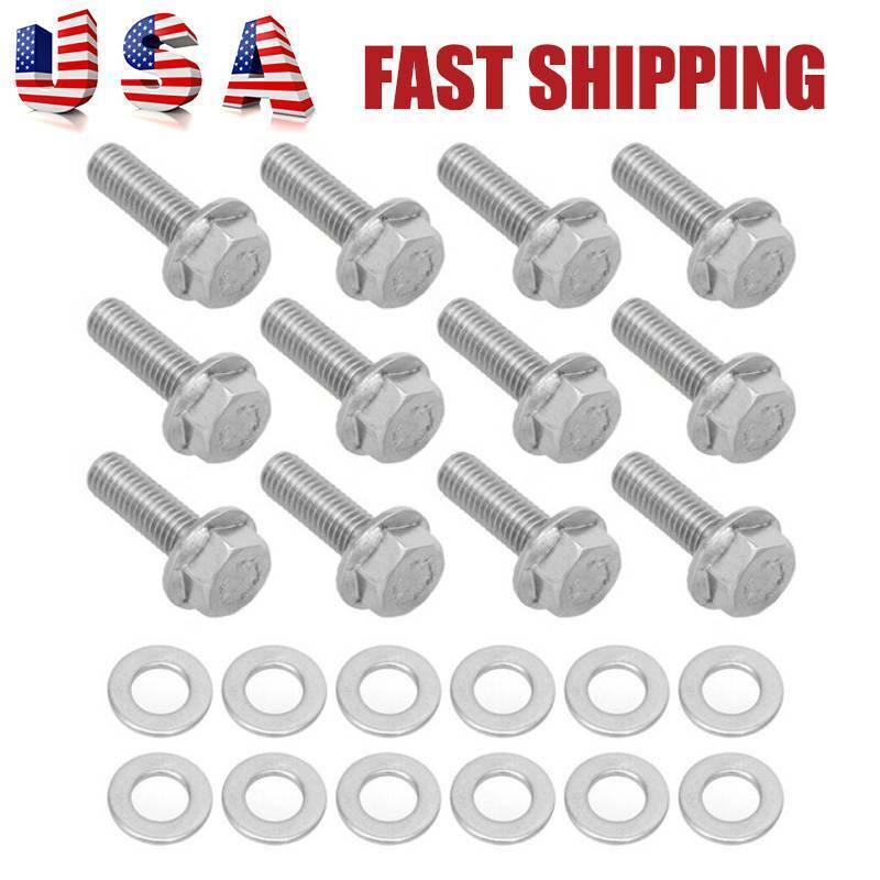 Stainless Exhaust Manifold Header Bolt Kit For Chevy Silverado 1500 Tahoe LS LT