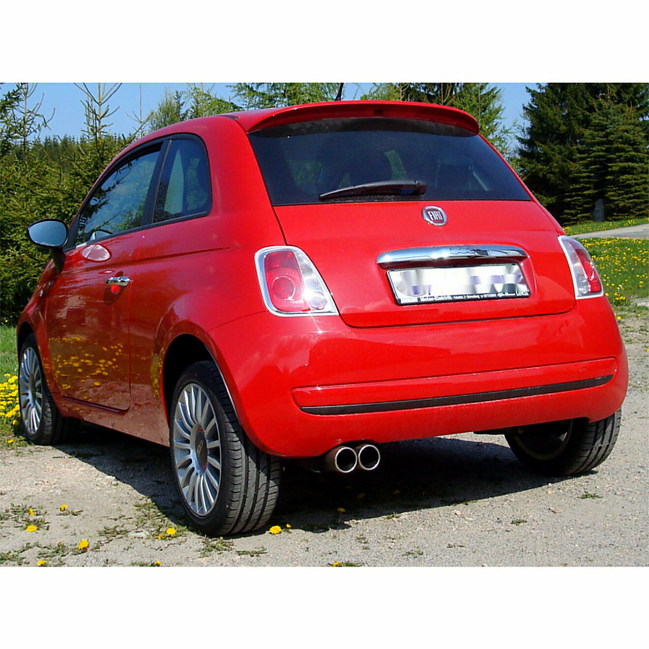 Fox Sports Exhaust Fiat 500 Type 12 2x 76mm Stainless Steel