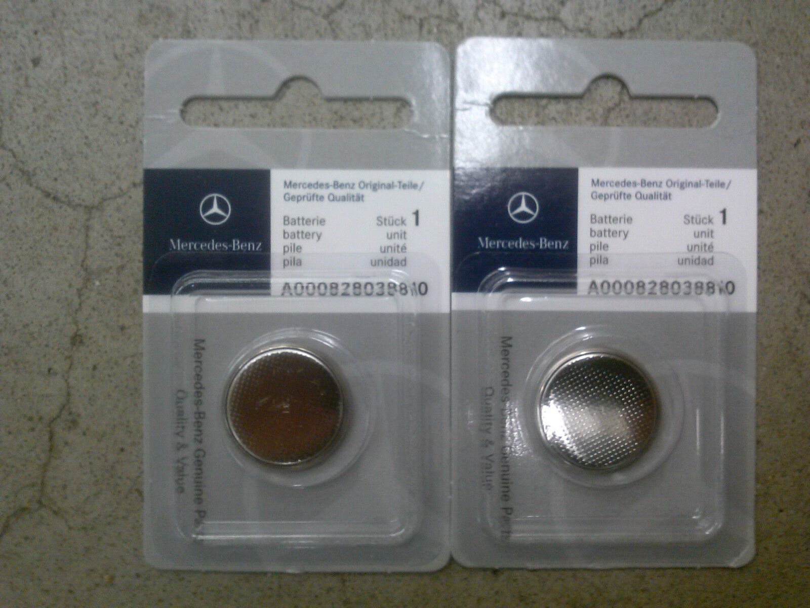 Genuine OEM Mercedes Benz Remote Keyless Key Entry Battery 2-Pack
