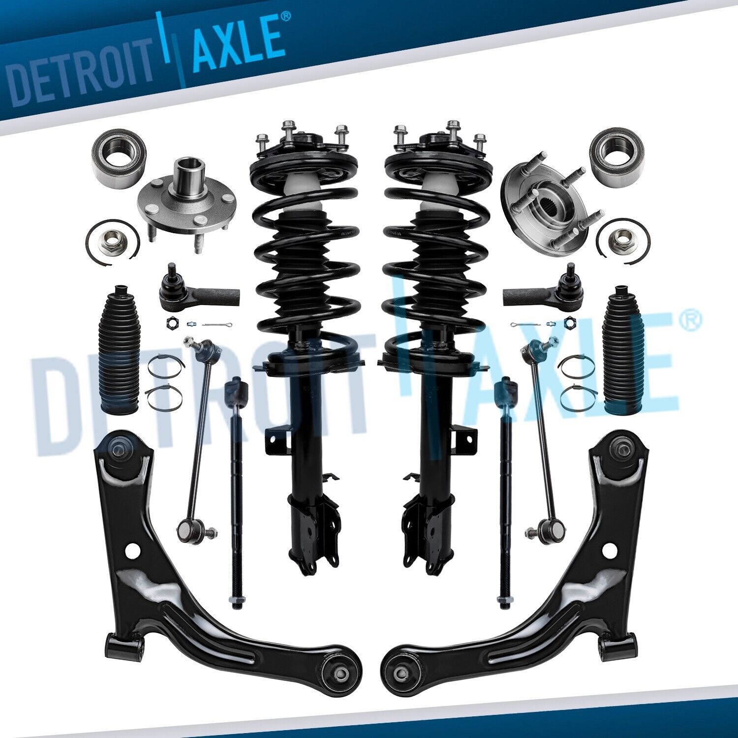 14pc Front Struts Lower Control Arms Sway Bars for 2008 2009 Ford Escape Mariner