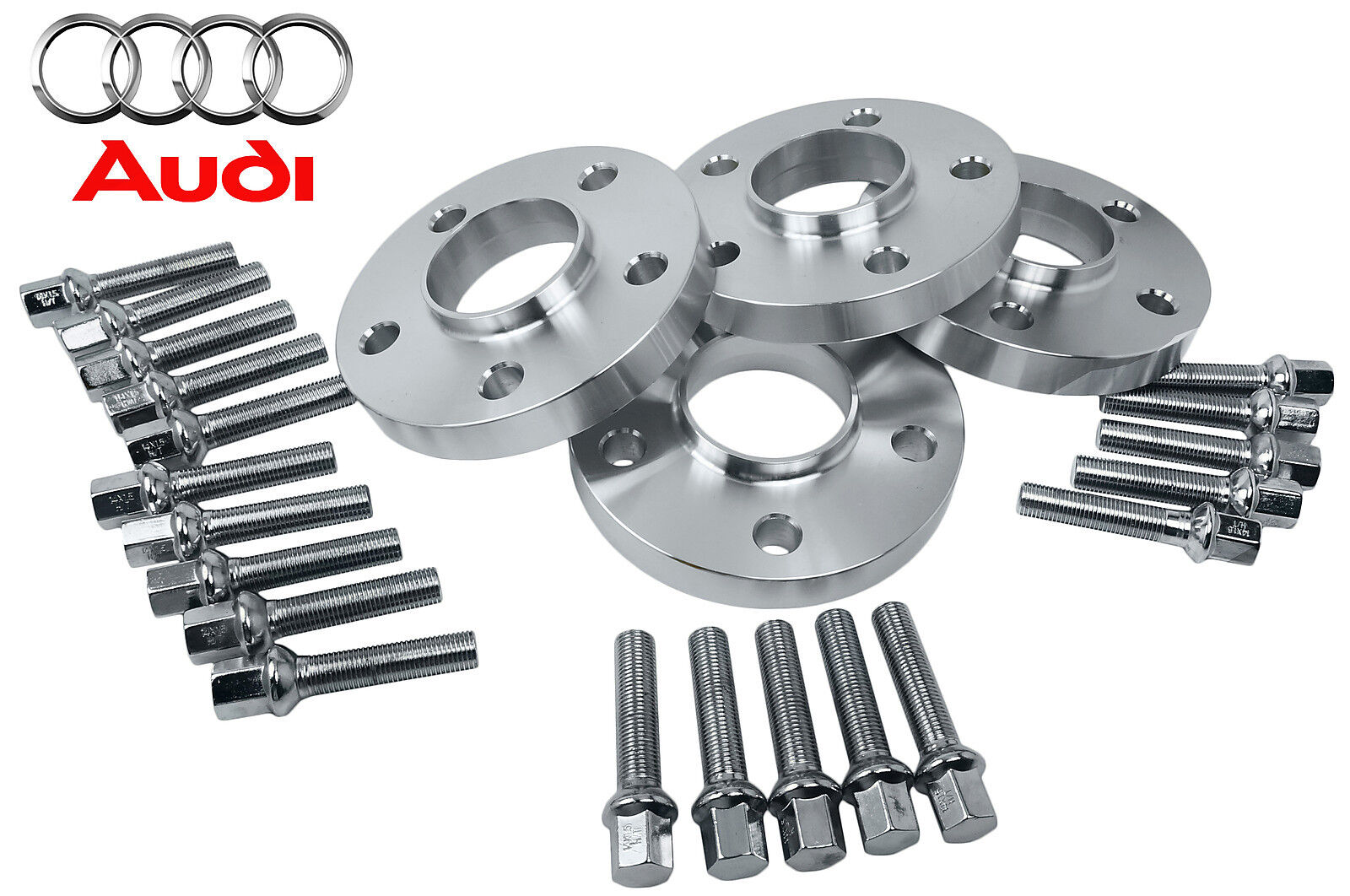 4pc Audi Wheel Spacers Kit 5x112 (66.56mm) Fits Models: A4, S4 and Q5 2009-2014 
