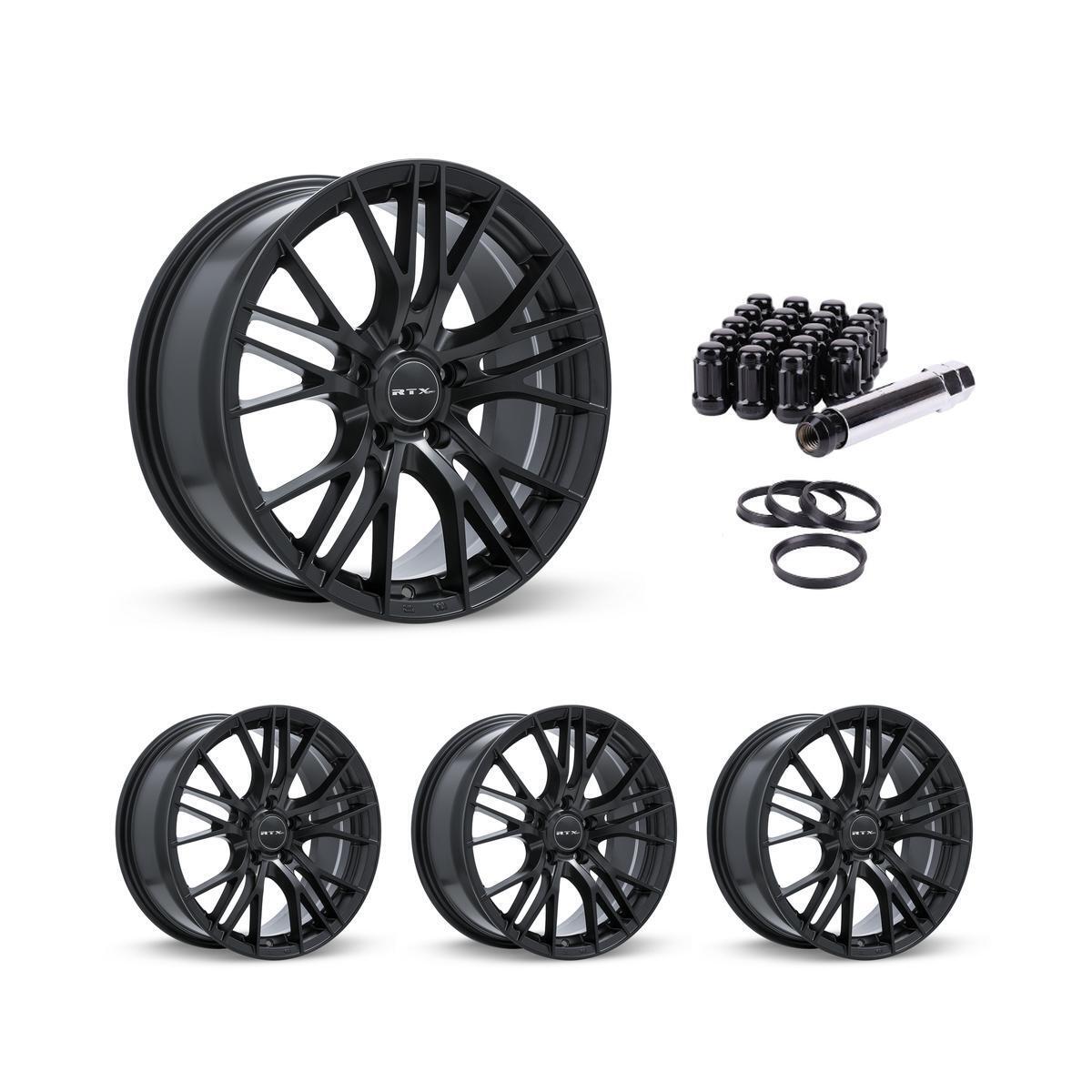 Wheel Rims Set with Black Lug Nuts Kit for 97-98 BMW 318ti P857628 17 inch