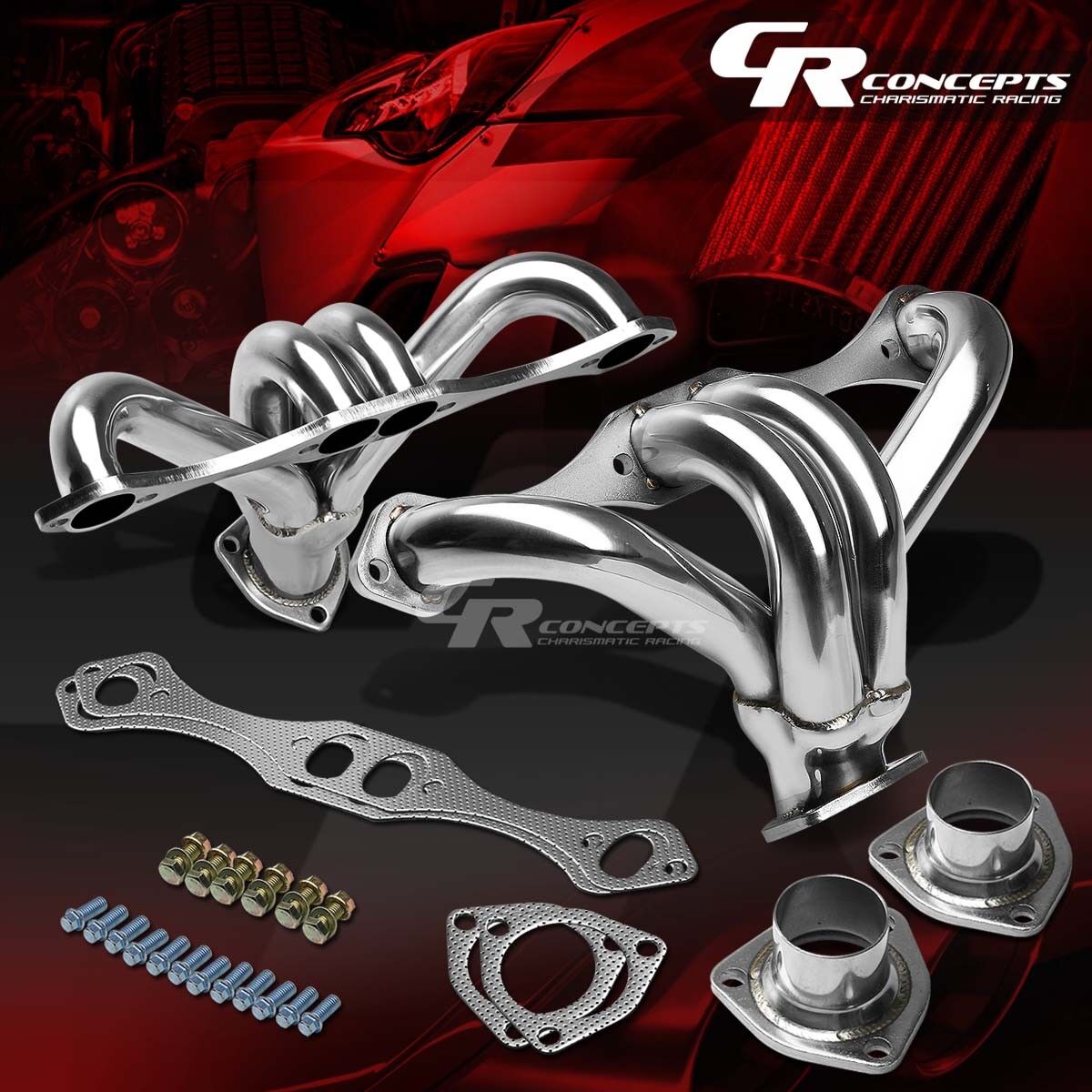 FOR CHEVY SMALL BLOCK SBC 283/305/327/350/400 STAINLESS EXHAUST MANIFOLD HEADER