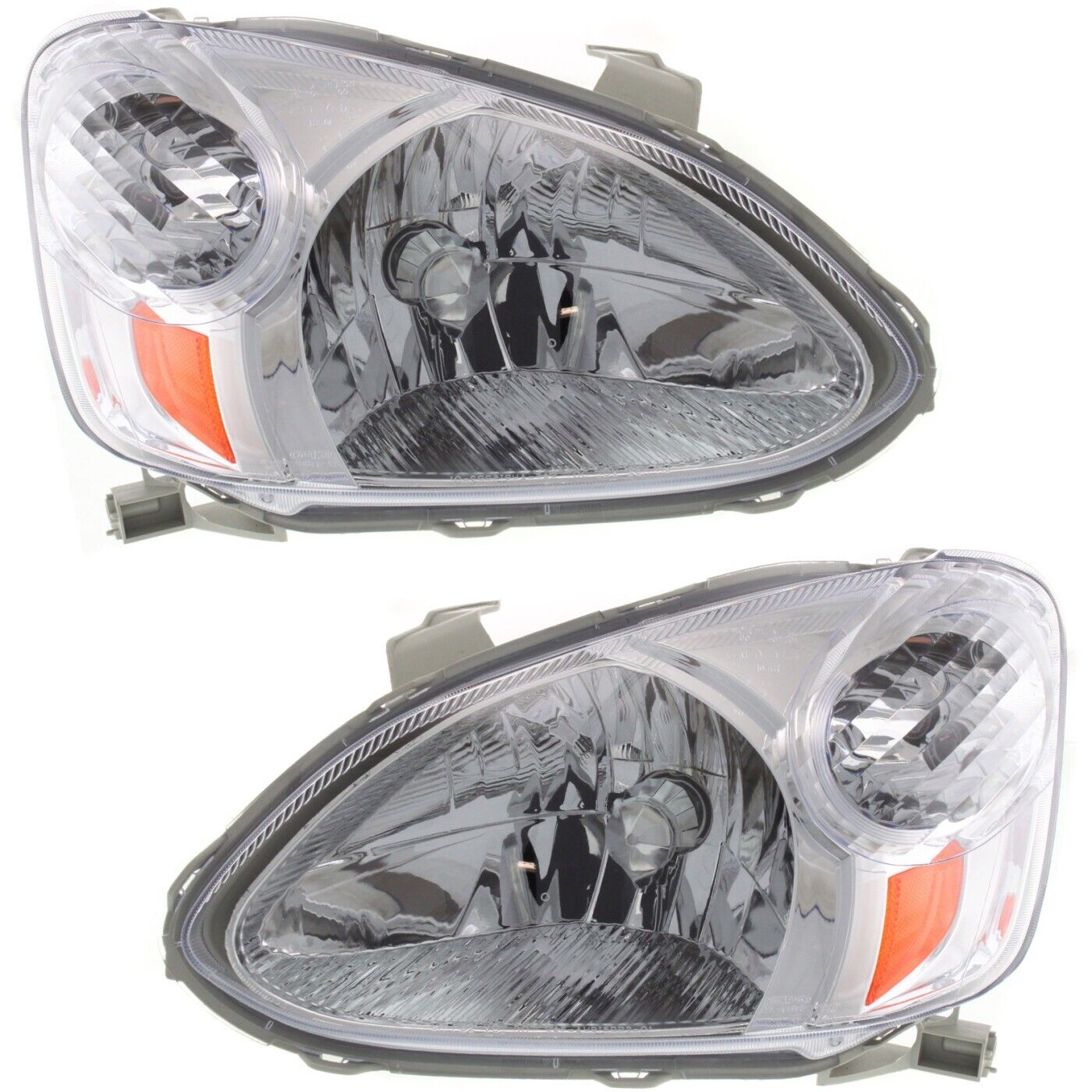 Headlight Set For 2003 2004 2005 Toyota Echo Left and Right With Bulb 2Pc