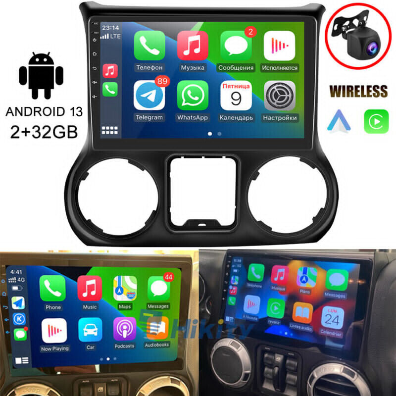 For Jeep Wrangler 3 JK 2011-2017 Android 13 Car Radio Stereo Carplay GPS Navi FM