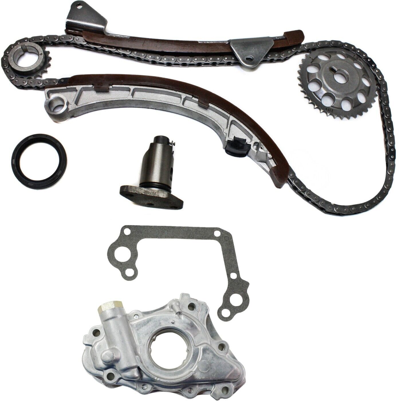 Timing Chain Kit For 1999-2008 Toyota Corolla Front DOHC 16 Valves with Oil Pump