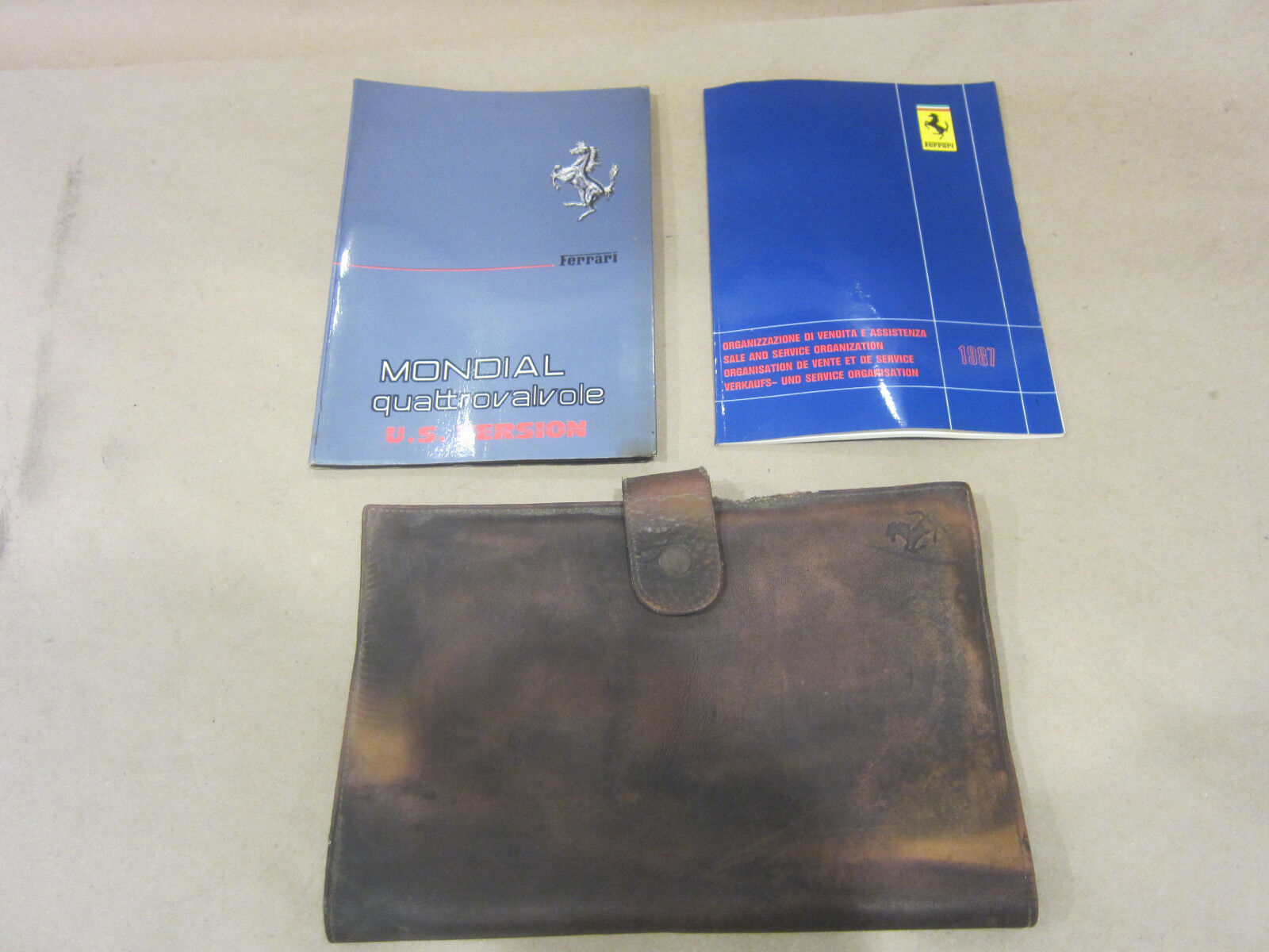 Ferrari Mondial QV 1983 Owners Manual With Leather Pouch/Case.