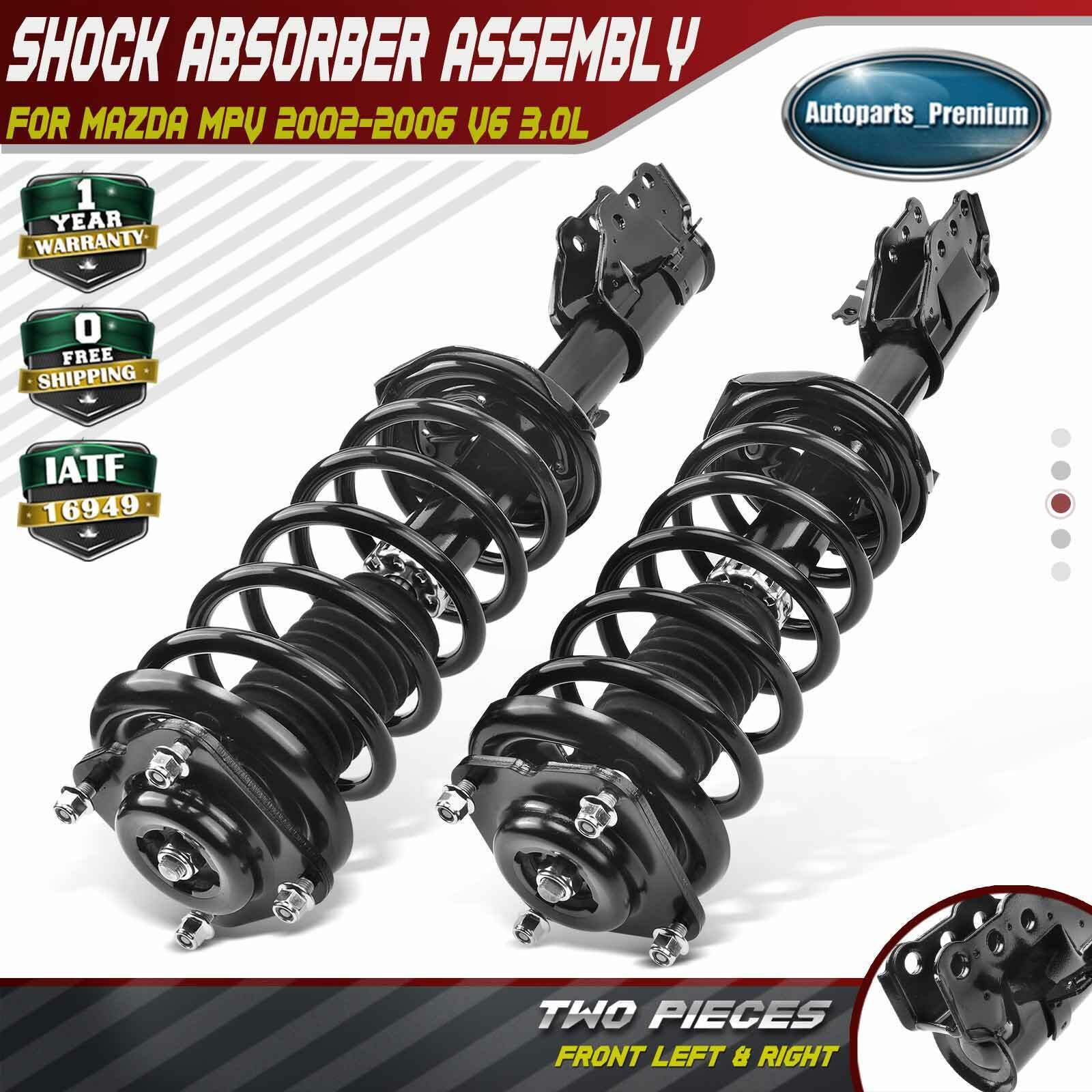 2x Front Complete Strut & Coil Spring Assembly for Mazda MPV 2002-2006 3.0L FWD