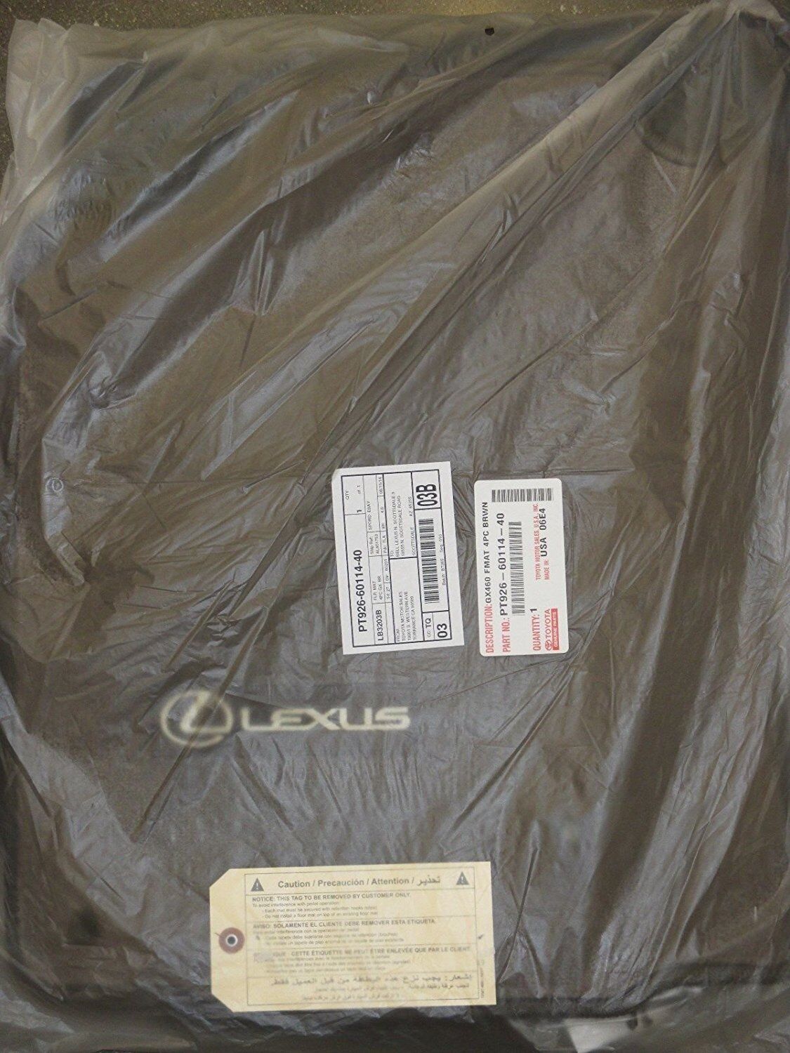 Lexus Genuine GX460 Carpet Floor Mat Set Brown 2011-2013 NEW