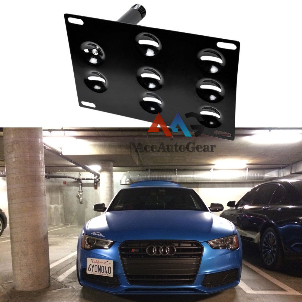 Front Bumper Tow Hook License Plate Mounting Bracket Holder For Audi A4 A5 A7 