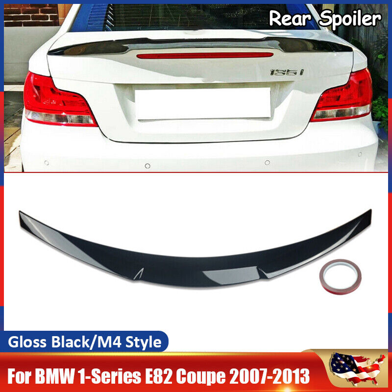 Rear Spoiler Lip Wing M4 For BMW 1-Series E82 128i 135i Coupe 07-13 Gloss Black