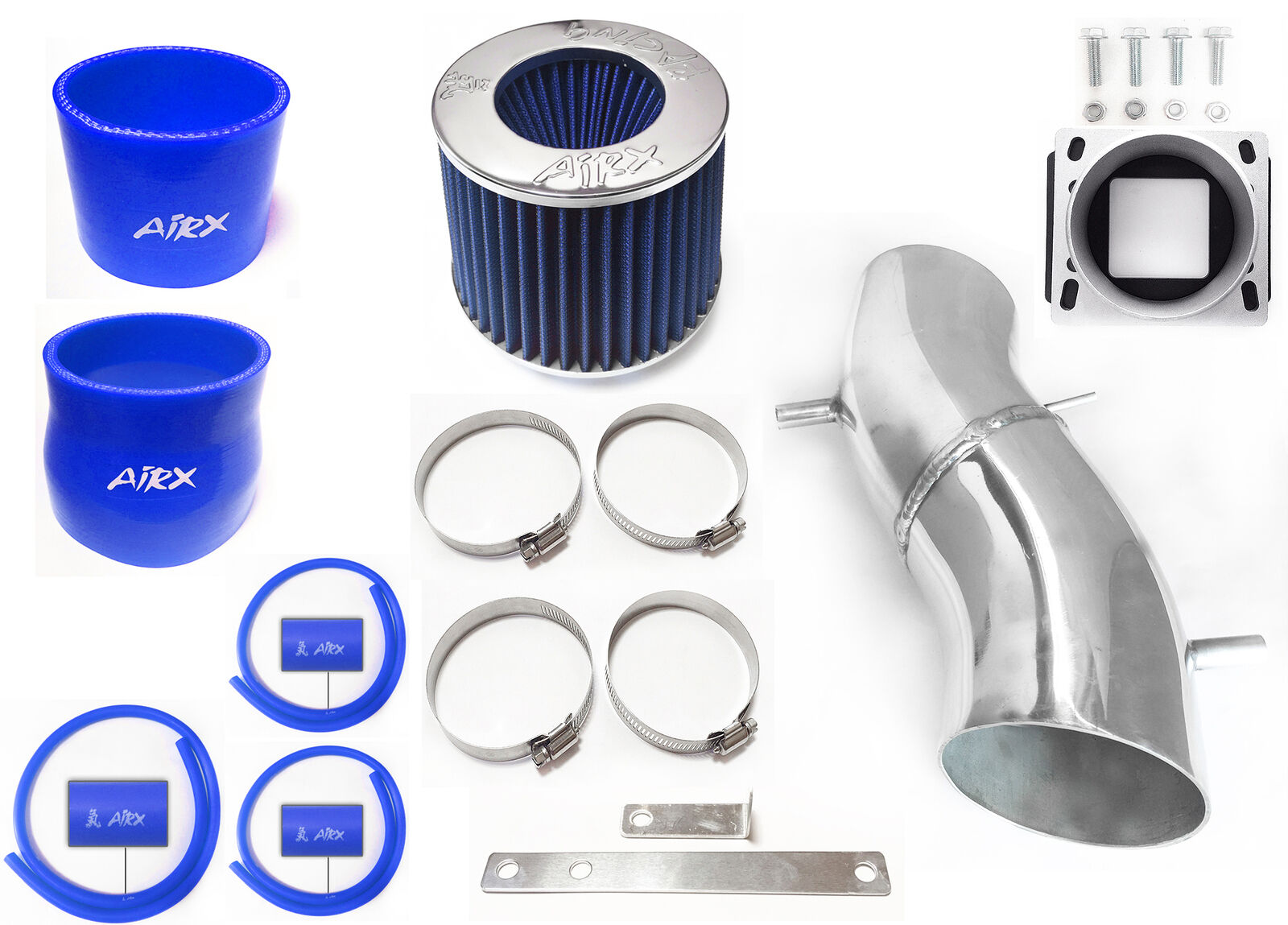 AirX Racing Blue For 1995-1998 Nissan 200SX 1.6L L4 Air Intake System Kit