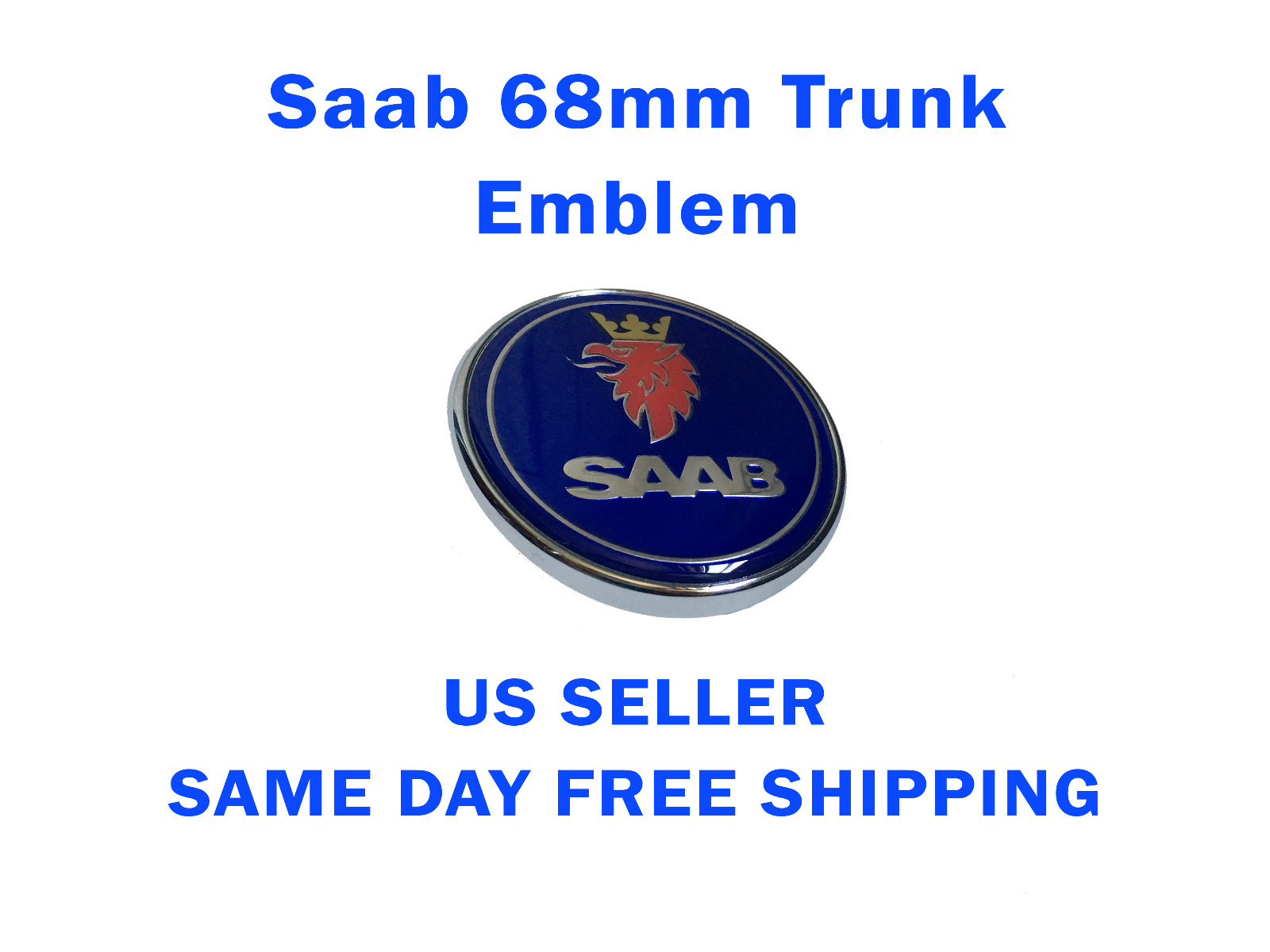 Saab 9-3 Rear Trunk Emblem Badge 68mm 2.625\
