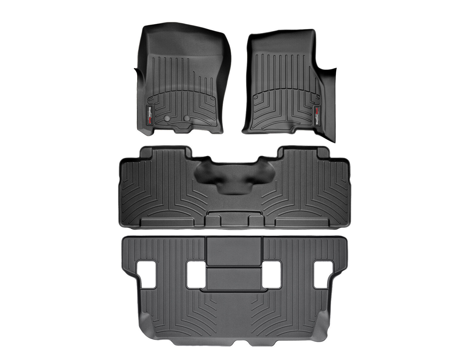 WeatherTech FloorLiner for Expedition/Navigator w/Bench - 1st/2nd/3rd Row- Black