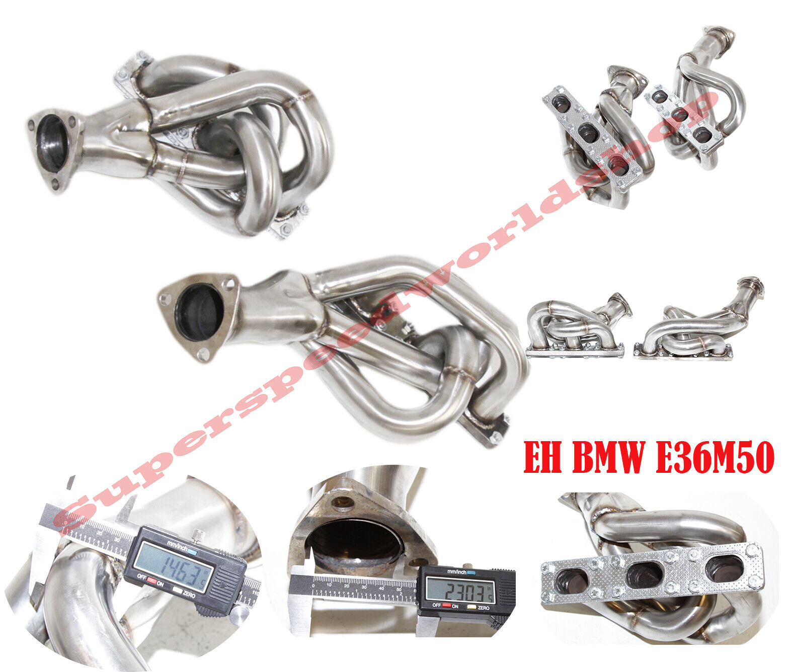 Stainless Steel Header fit BMW 92-95 320i/325i 96-99 328i 98-99 323i 