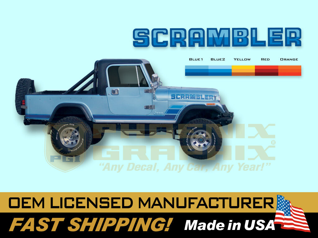 1983 1984 Jeep Scrambler CJ8 Decals Stripes Graphics 4X4 Kit