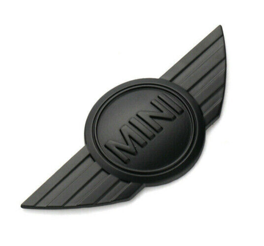 NEW Black MINI Cooper CLUBMAN S FRONT HOOD Emblem Badge sticker R50 R52 R57 ONE