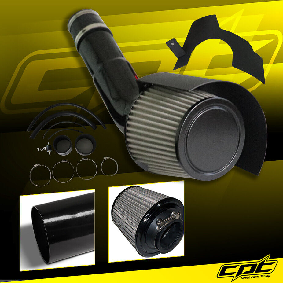 For 13-17 Honda Accord V6 3.5L Black Cold Air Intake Stainless Steel Air Filter