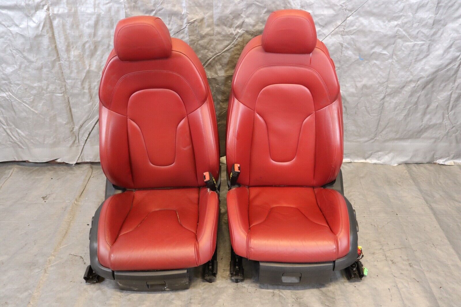 2014 AUDI R8 V8 QUATTRO AWD 4.2L V8 OEM RED LEATHER LH RH FRONT SEAT *WEAR*#1339