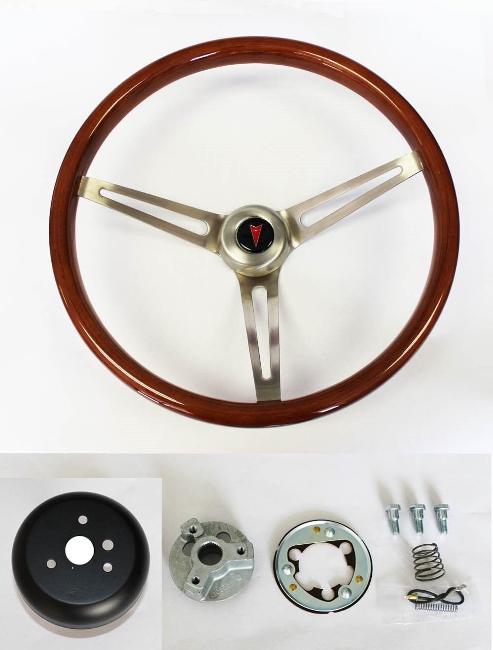 1967-1968 Grand Prix GTO Firebird Le Mans Wood Steering Wheel High Gloss 15\