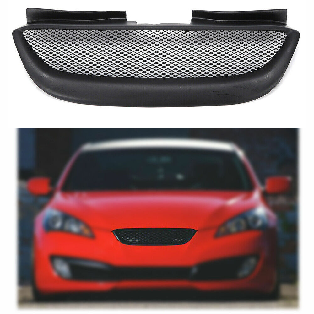 Front Hood Black Mesh Grille Grill Bumper For Hyundai Genesis Coupe 08 09 10 12