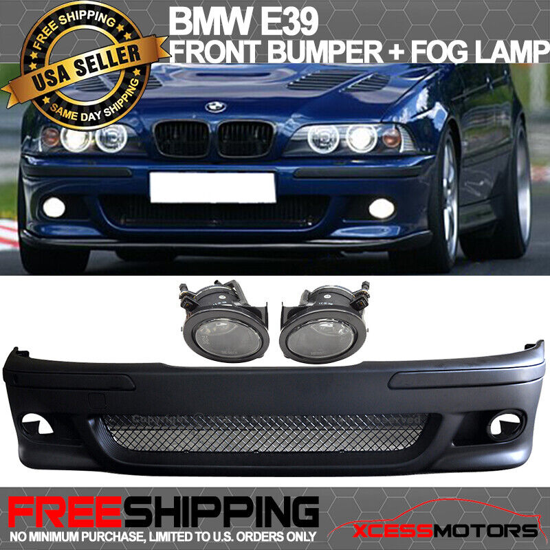 Fits 96-03 BMW E39 5 Series 525I 530I 540I M5 PP Front Bumper Cover & Fog Lights