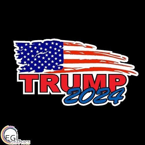 President Donald Trump Flag 2024  Vinyl Decal Sticker Car Truck MAGA USA