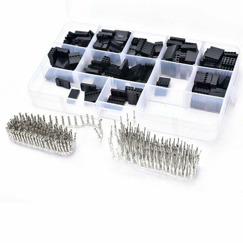 Set Male Female Wire Jumper Pin Header Connector Housing Kit w/ Crimp Pins 620pc
