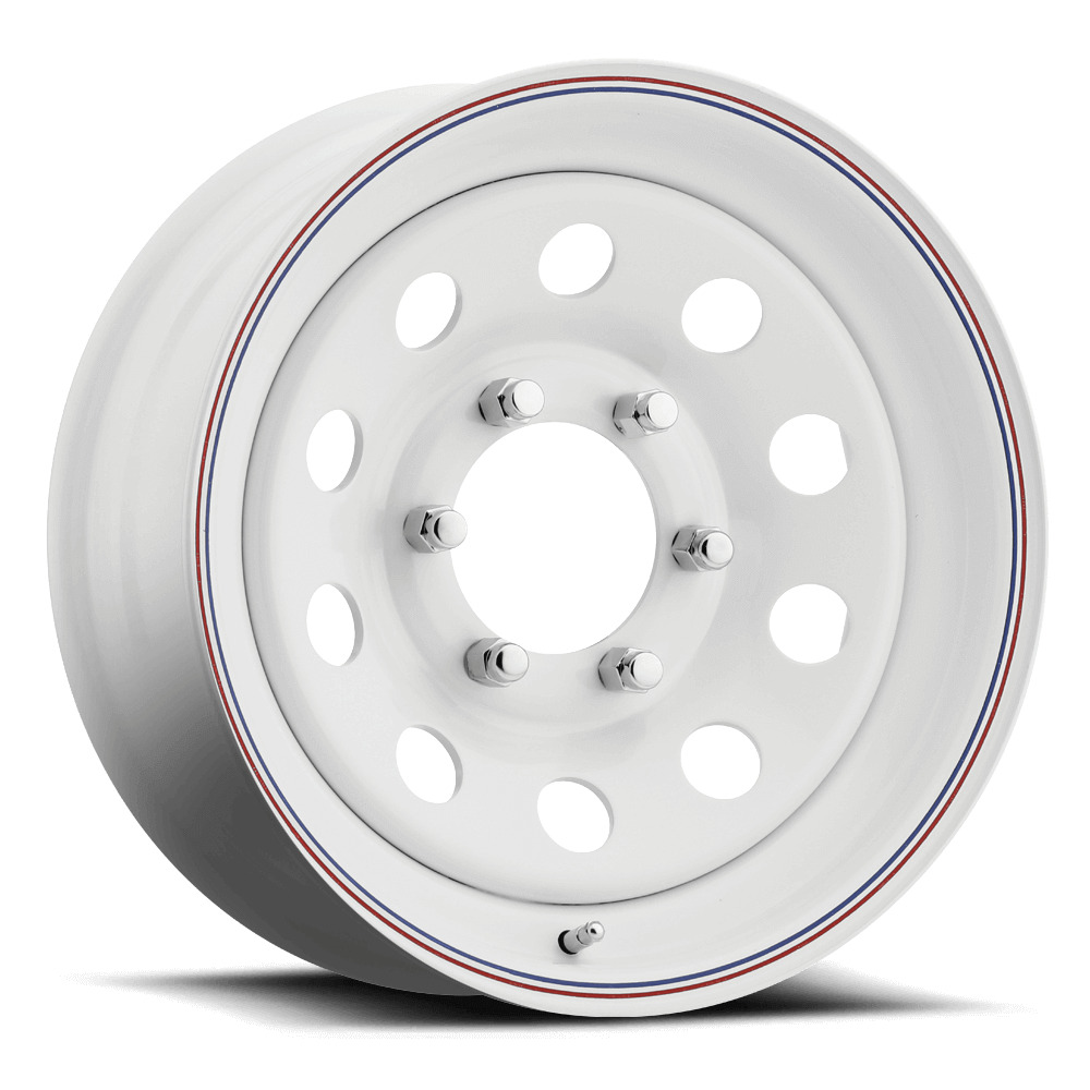 14x6  5-4.5 Modular White Trailer Wheel
