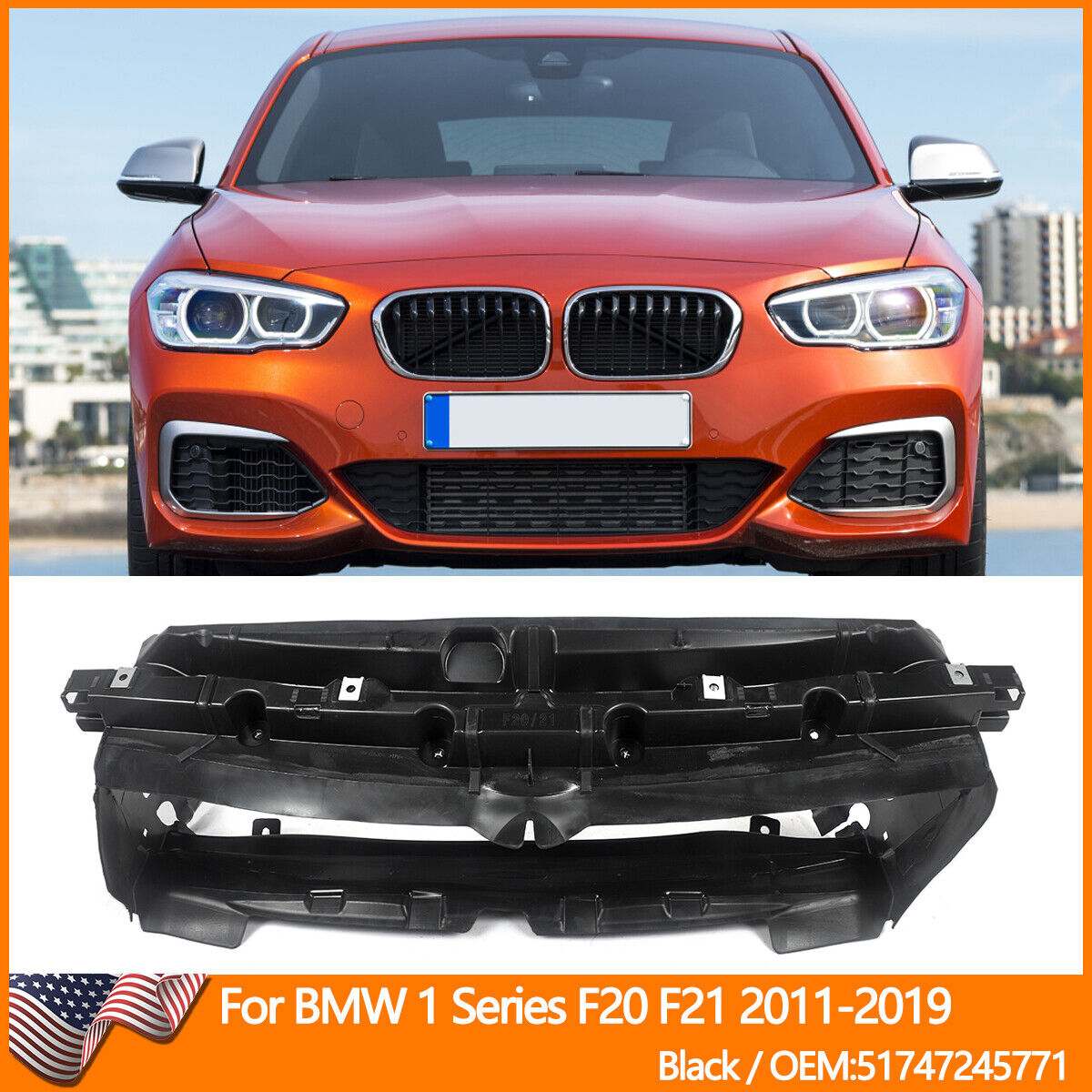 For 2011-2019 BMW 1 Series F20 F21 120i M140i Front Bumper Air Duct Intake Upper