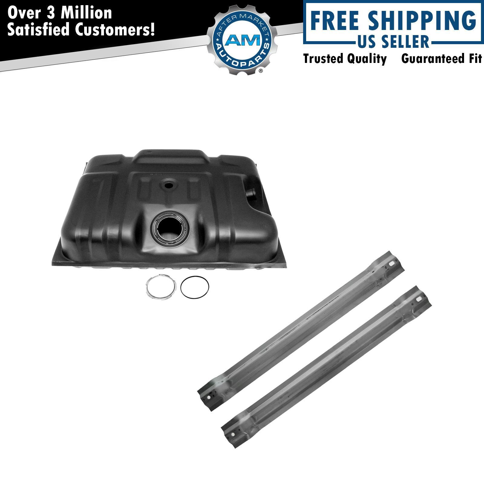 Fuel Gas Tank w/ Straps Kit Set 18 Gallon NEW for Ford F-Series Pickup Truck