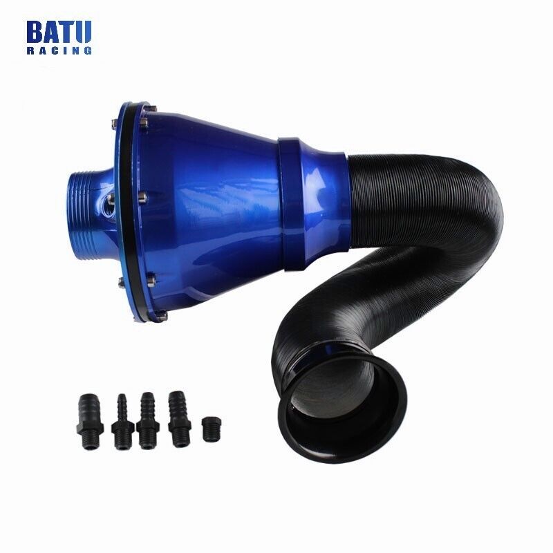 Universal Apollo Cold Air Intake Induction Kit With Air Box & Filter Blue