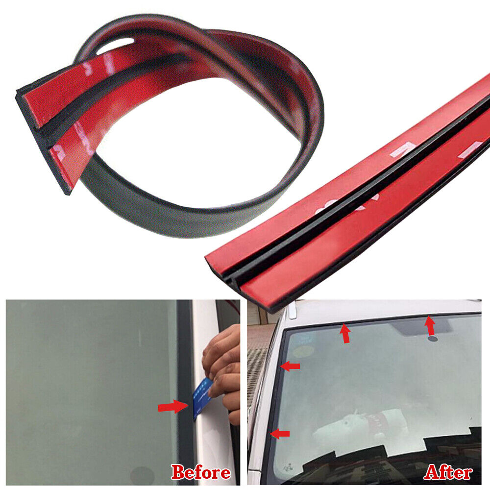 Car Rear Windshield Window Trim Edge Moulding Rubber Weatherstrip Seal Strip 3M