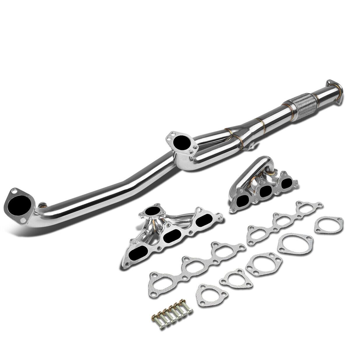 3000GT/GTO STEALTH TURBO STAINLESS STEEL EXHAUST HEADER+DOWNPIPE+GASKET/BOLTS