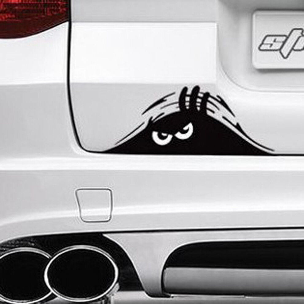 Car Auto SUV Exterior Rear Windshield Decorative Angry Peeking Monster Sticker