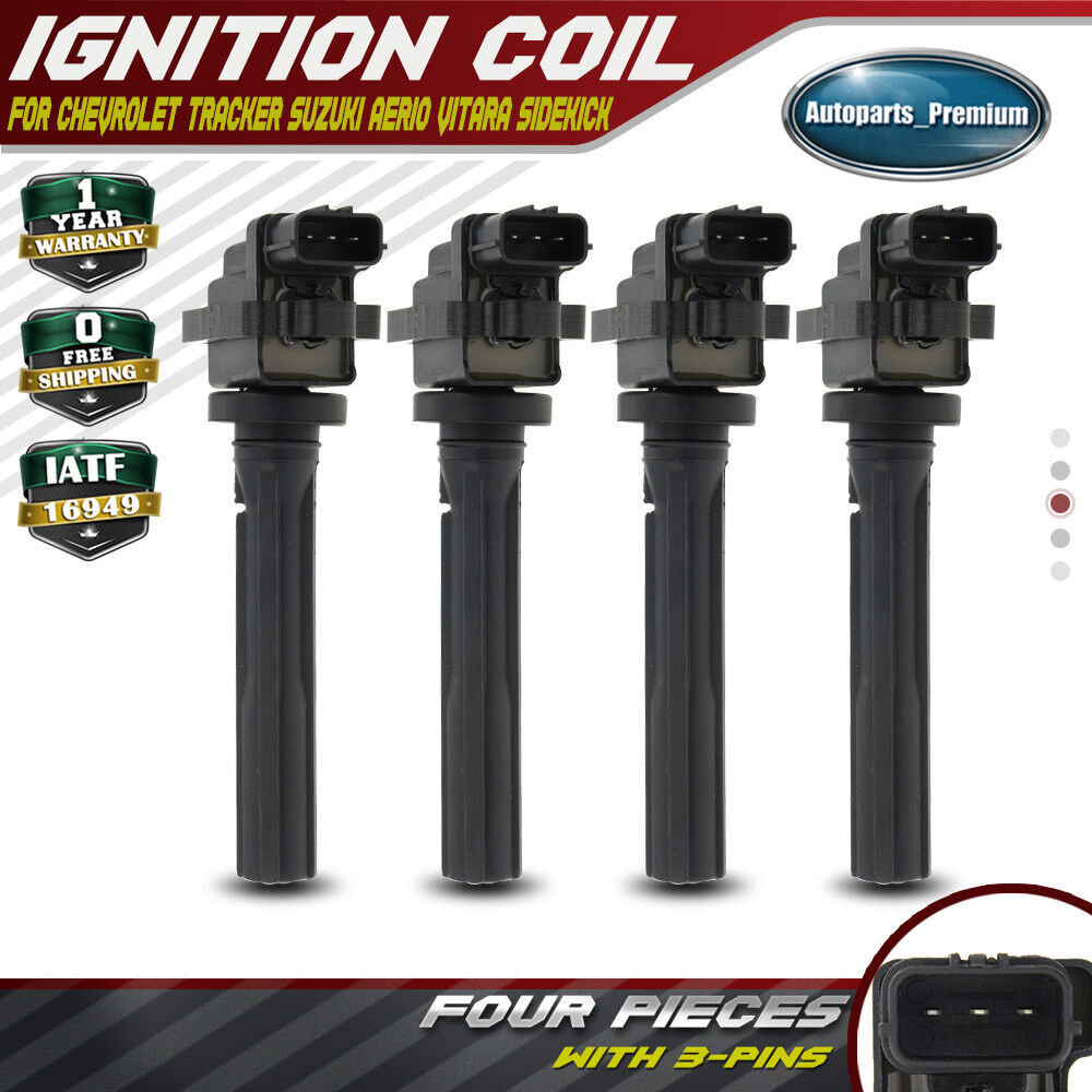 4x Ignition Coils Pack for Suzuki Aerio Esteem Vitara Sidekick Tracker 01-04