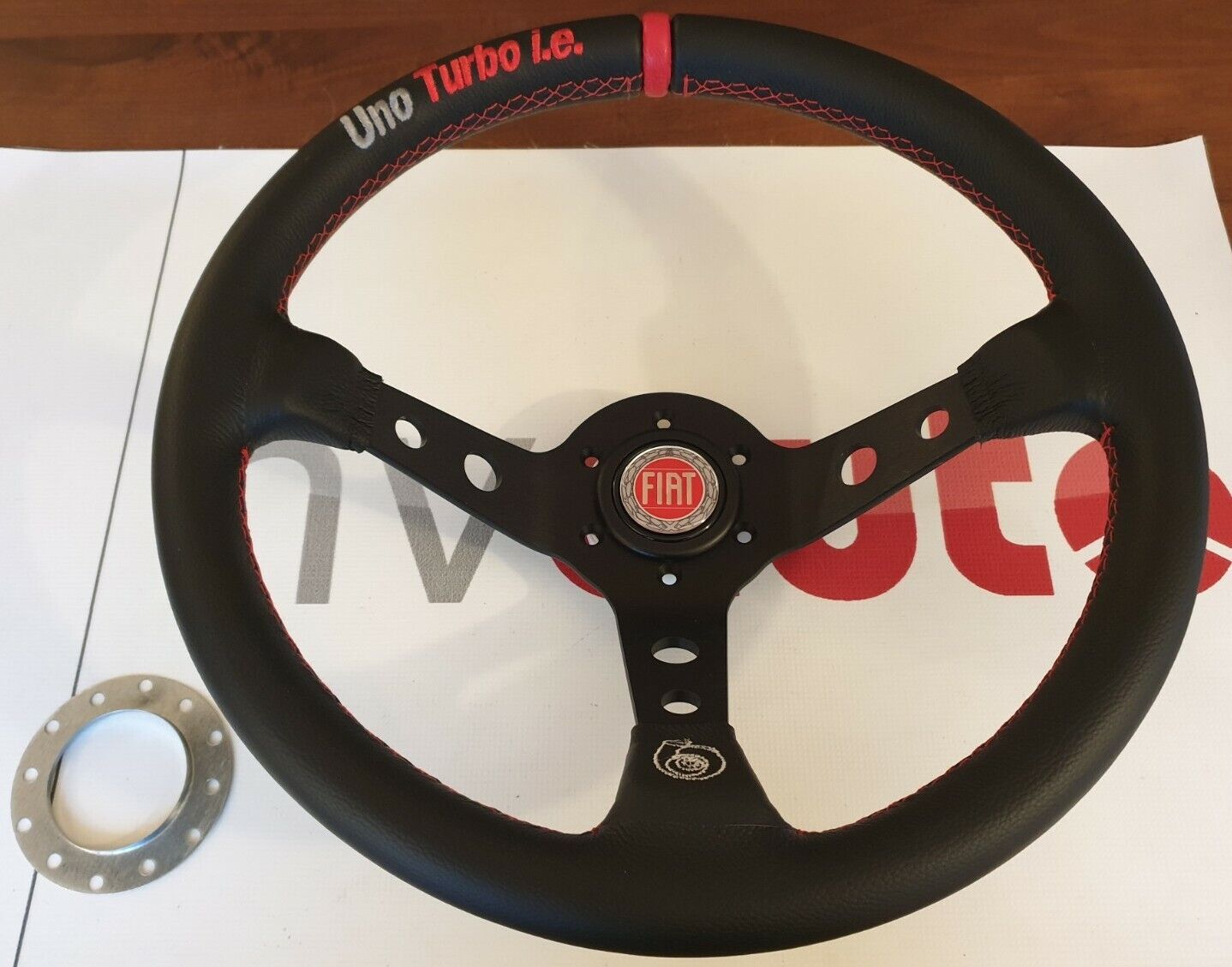 Sports Steering Wheel Leather Fiat Uno Turbo MK1 & Racing 350mm/90mm