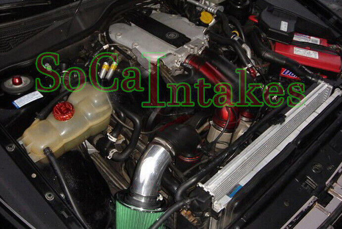 Green Air Intake System Kit & Filter For 1997-2001 Cadillac Catera 3.0L V6
