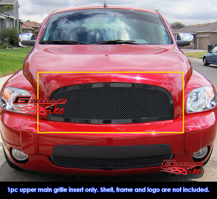 Fits Chevy HHR Black Stainless Steel Mesh Grille Grill Insert-Fits 2006-2011