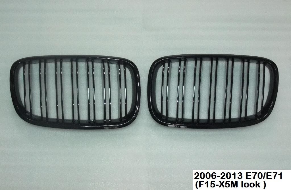 BMW E70 X5 07\'-13\' Front grille F15 X5M-look shine black