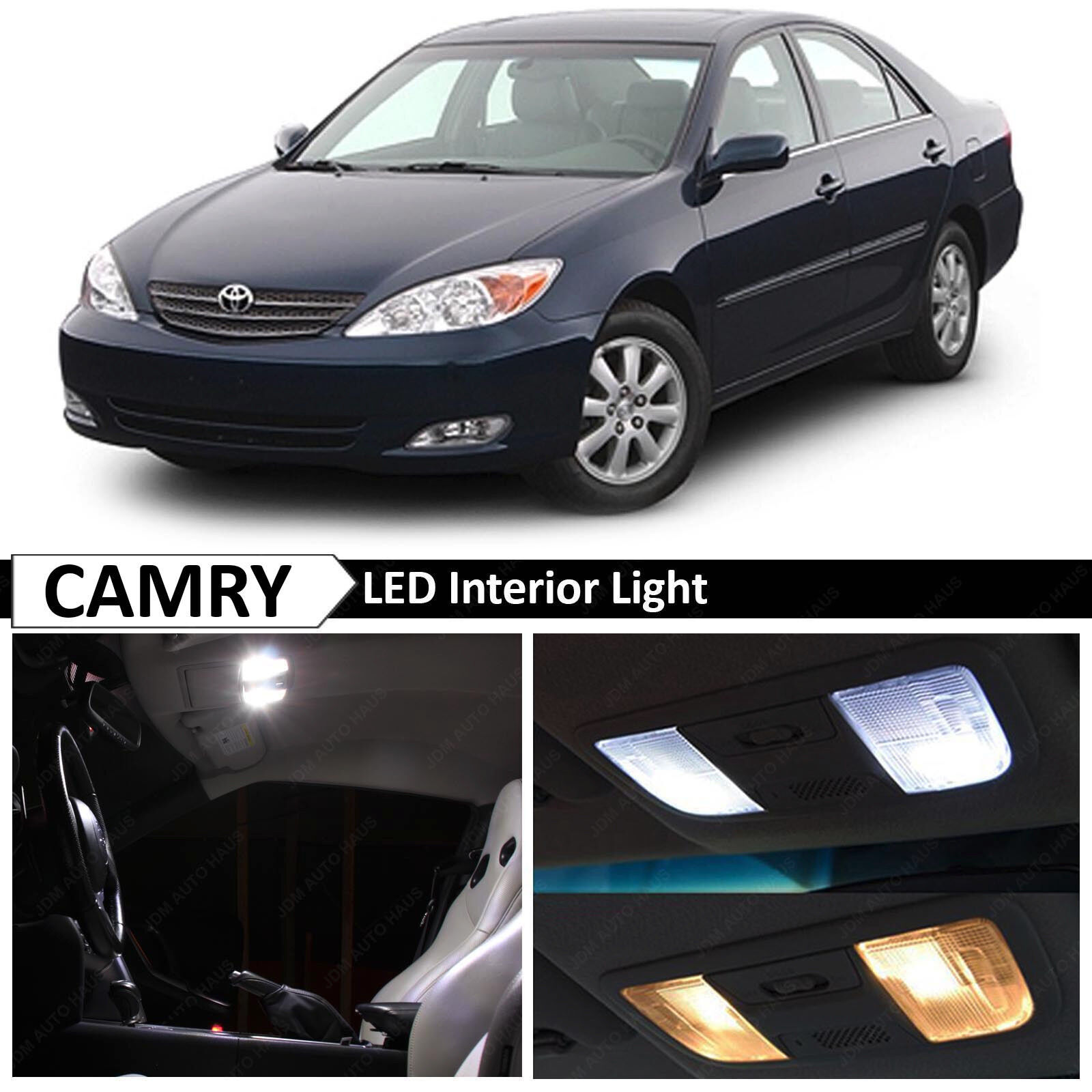 10x White Interior LED Lights Package Kit for 2002-2006 Toyota Camry + TOOL