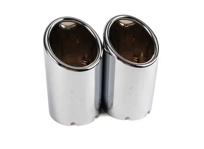 New Genuine AUDI A4 A5 A6 Q5 Rear Chrome Exhaust Tips Set Of 2 8K0071762 OEM
