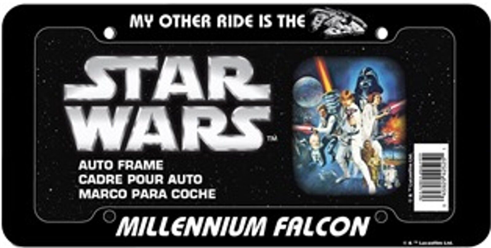 Star Wars My Other Ride Is The Millennium Falcon Plastic Car License Plate Frame