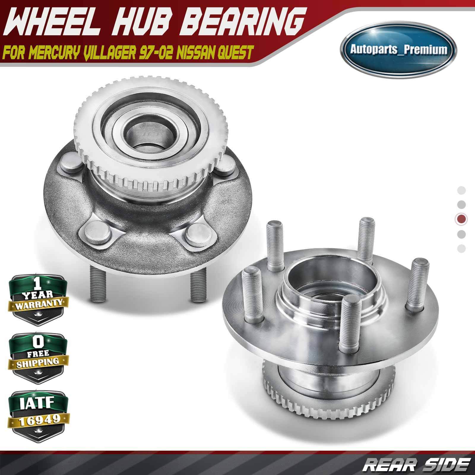 2x Rear Side Wheel Hub Bearing Assembly for Nissan Quest Mercury Villager 97-02