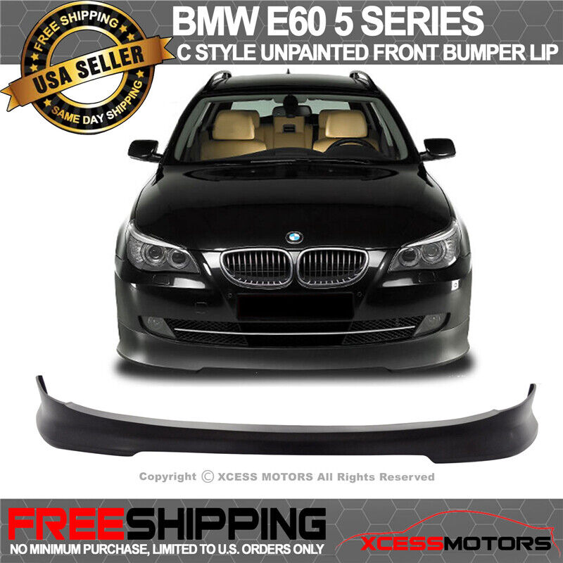 Fits 08-10 BMW E60 5 Series Lci C Style Front Bumper Lip Spoiler Splitter - PU